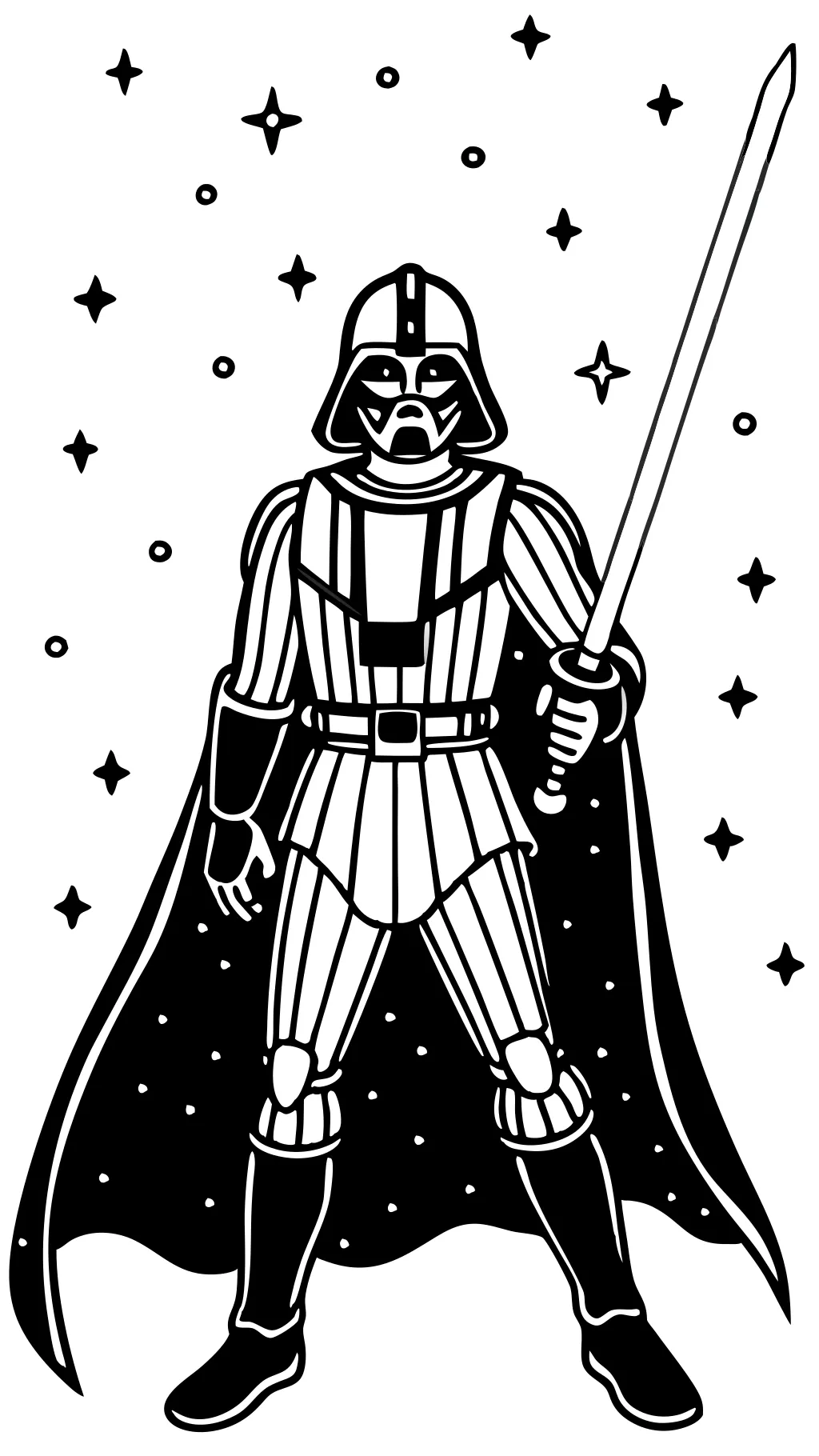 Página para colorear de Darth Vader